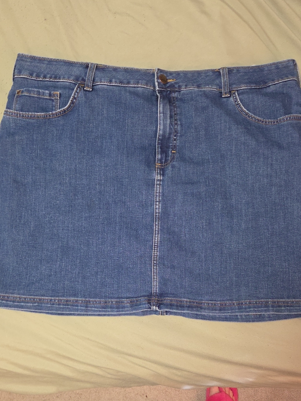 Classic Blue Denim Mini Skirt - Women's